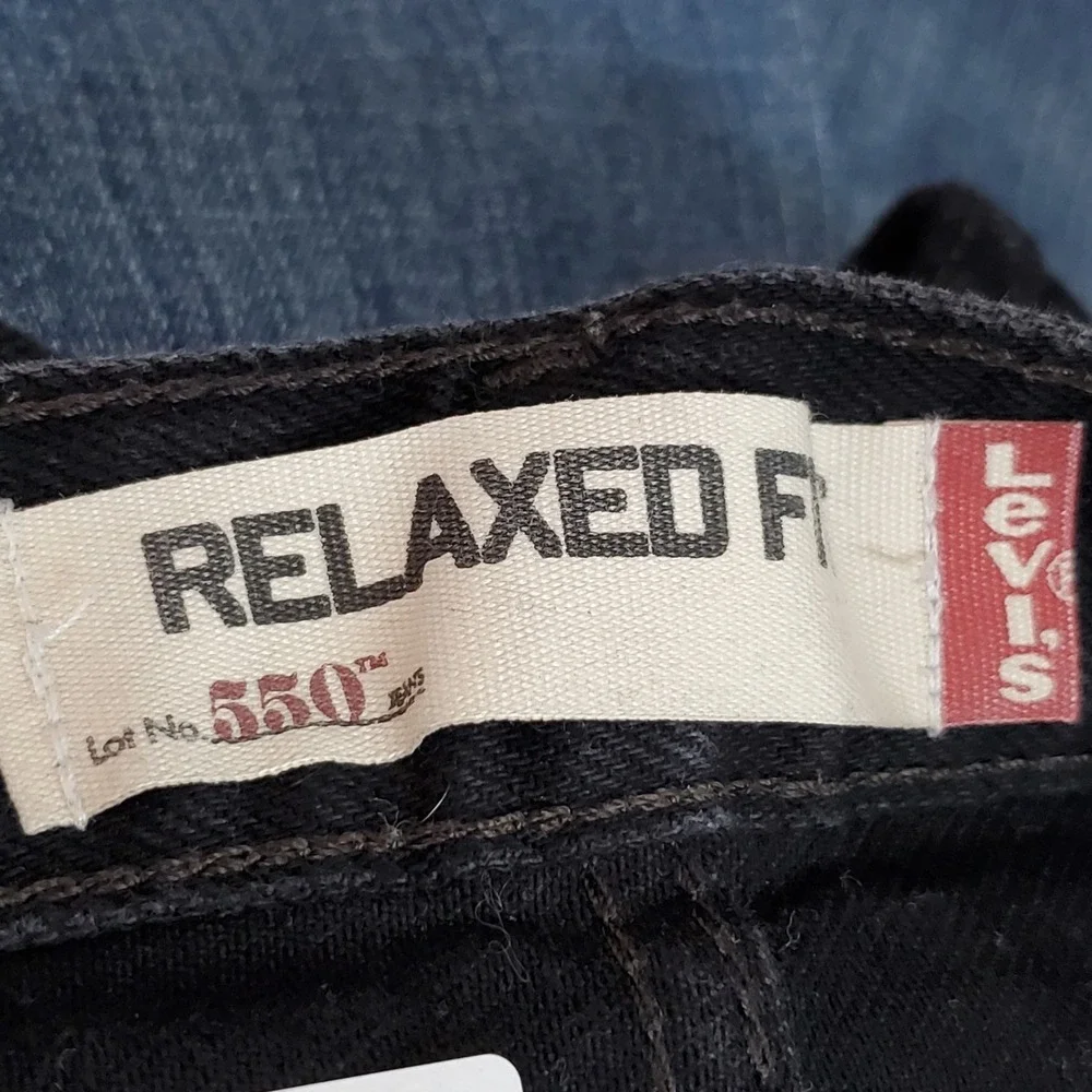 Levi's 550 Men Jeans 34X30 Black Denim Relaxed Fit Straight Baggy Y2K